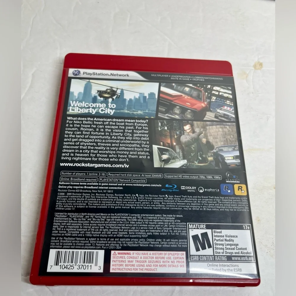 PLAYSTATION 3 GRAND THEFT AUTO IV GREATEST HITS w/LIBERTY CITY GUIDEBOOK 2006-09